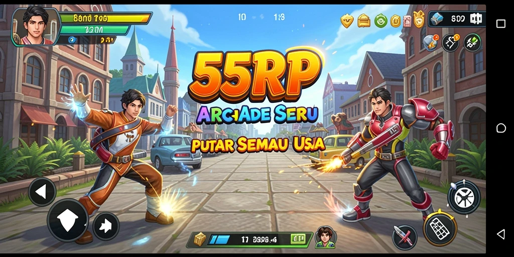 Tampilan screenshot dari gameplay arcade yang seru dan menantang.