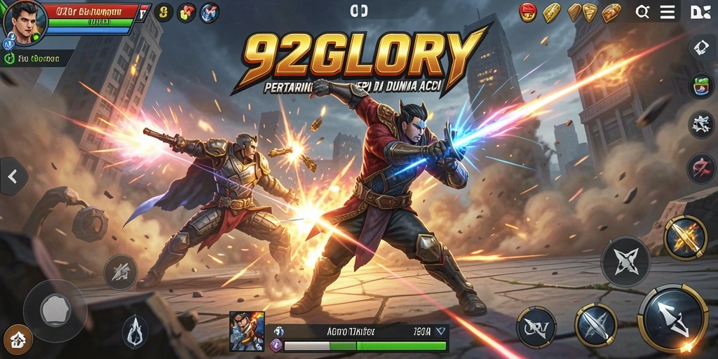 Tampilan gameplay seru dari 92GLORY yang memukau.