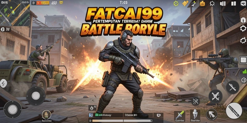 Tampilan gameplay seru di pertempuran FATCAI99 dengan lawan nyata.