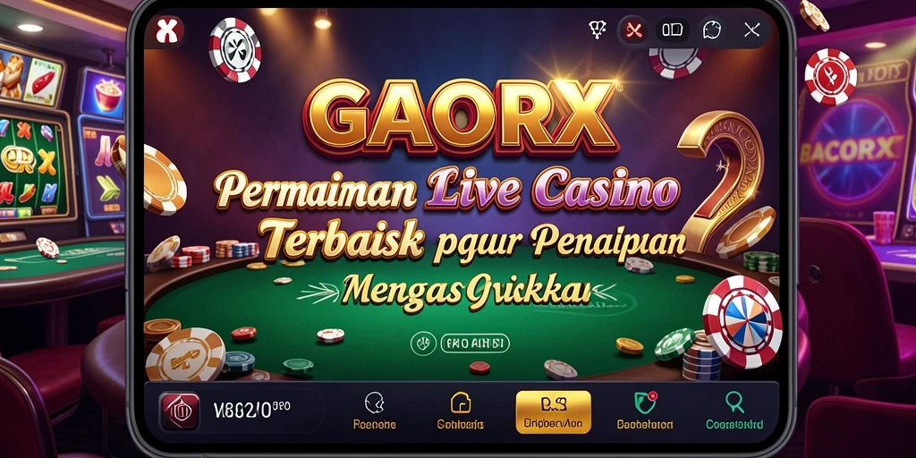 Tampilan gameplay GACORX yang menawan saat bermain Live Casino.