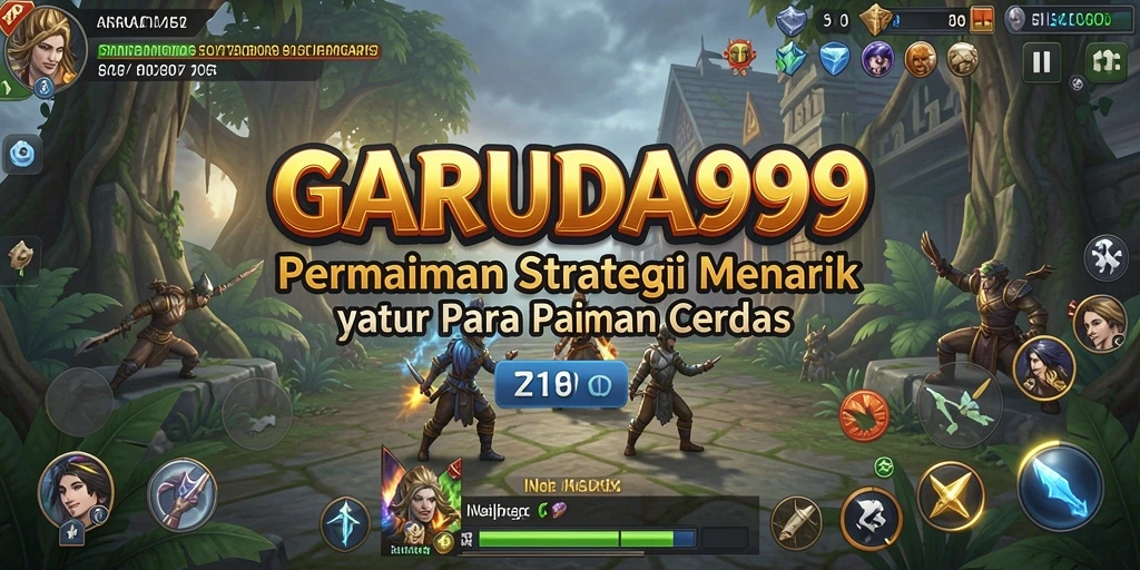 Tangkapan layar GARUDA999 yang menunjukkan aksi pertempuran strategi yang mendebarkan.