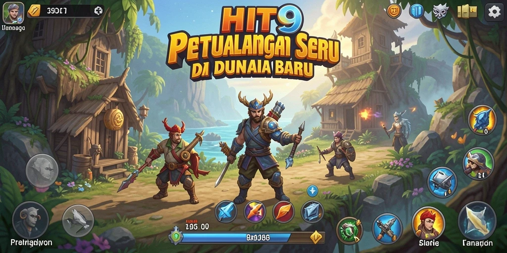 Screenshot gameplay HIT9 menampilkan karakter menjelajahi dunia petualangan yang menakjubkan.