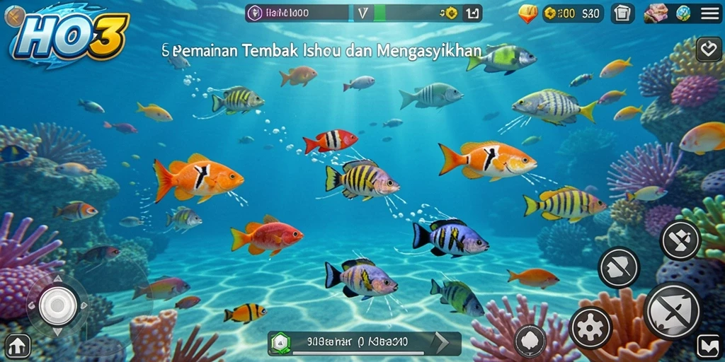 Screenshot gameplay HO3 yang penuh aksi Tembak Ikan.