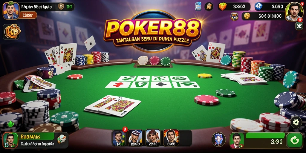 Tampilan gameplay POKER88 yang menantang dan seru.