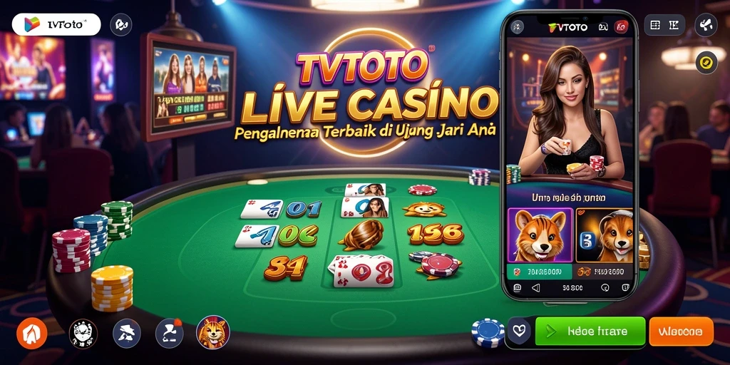 Gameplay seru TVTOTO di Live Casino yang menghadirkan dealer langsung.