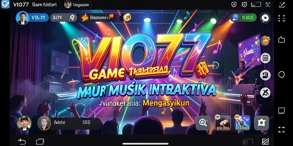 Screenshot permainan VIO77 menampilkan gameplay interaktif musik.