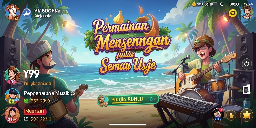 Tampilan gameplay Y89 yang menarik dengan interaksi musik yang seru.